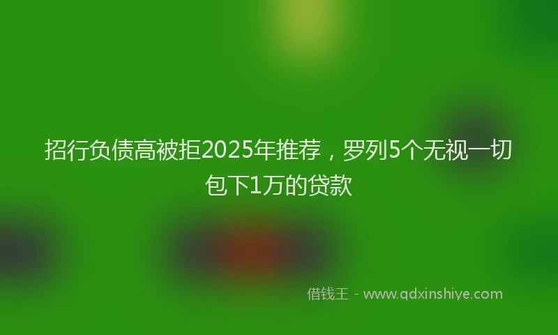 招行负债高被拒2025年推荐，罗列5个无视一切包下1万的贷款