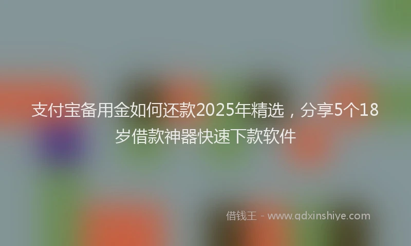 支付宝备用金如何还款2025年精选，分享5个18岁借款神器快速下款软件