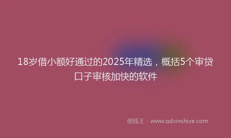 18岁借小额好通过的2025年精选，概括5个审贷口子审核加快的软件