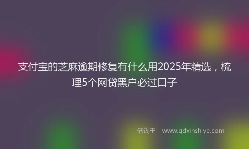 支付宝的芝麻逾期修复有什么用2025年精选，梳理5个网贷黑户必过口子