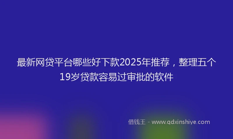 最新网贷平台哪些好下款2025年推荐，整理五个19岁贷款容易过审批的软件