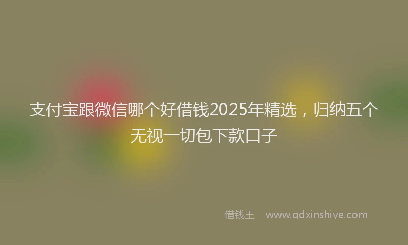 支付宝跟微信哪个好借钱2025年精选，归纳五个无视一切包下款口子