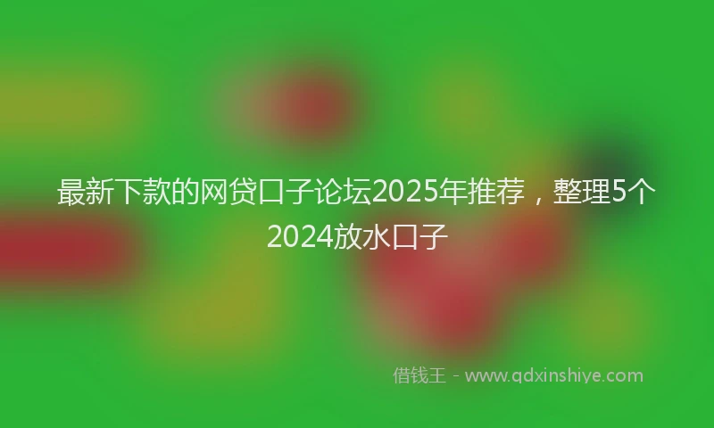 最新下款的网贷口子论坛2025年推荐，整理5个2024放水口子