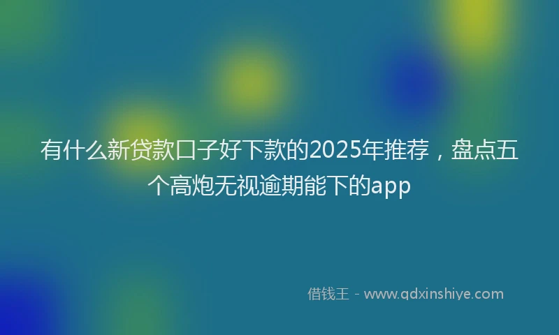 有什么新贷款口子好下款的2025年推荐，盘点五个高炮无视逾期能下的app