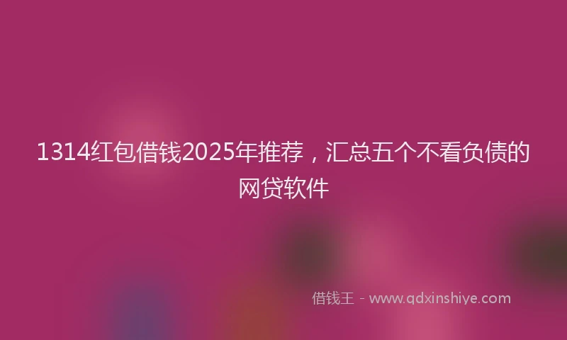 1314红包借钱2025年推荐，汇总五个不看负债的网贷软件