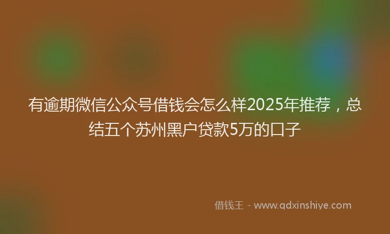 有逾期微信公众号借钱会怎么样2025年推荐，总结五个苏州黑户贷款5万的口子