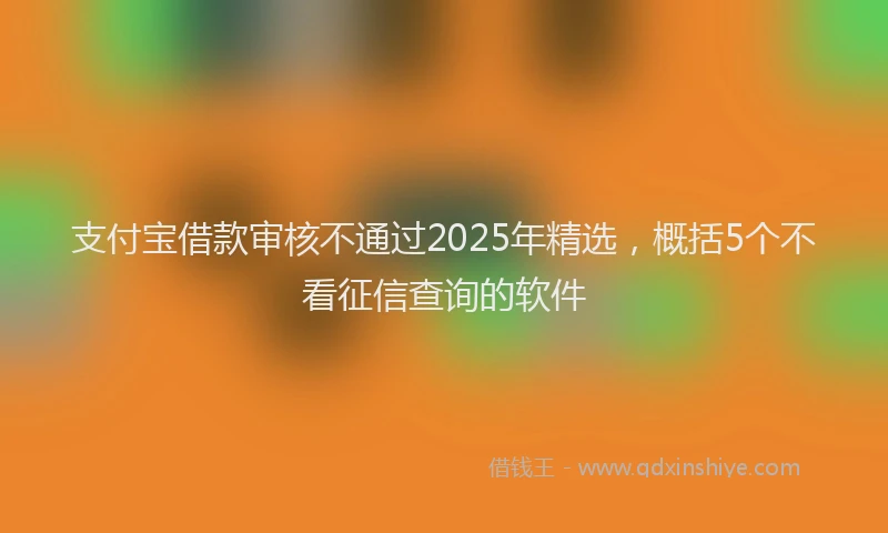 支付宝借款审核不通过2025年精选，概括5个不看征信查询的软件