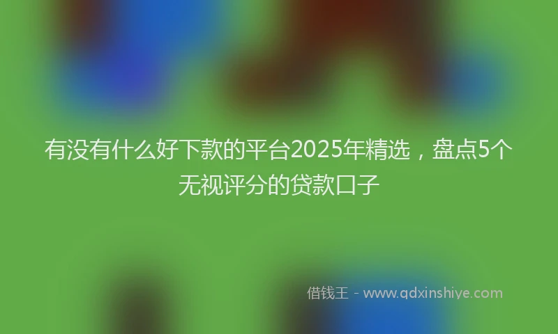 有没有什么好下款的平台2025年精选，盘点5个无视评分的贷款口子