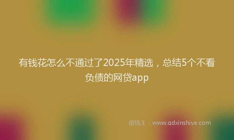 有钱花怎么不通过了2025年精选，总结5个不看负债的网贷app