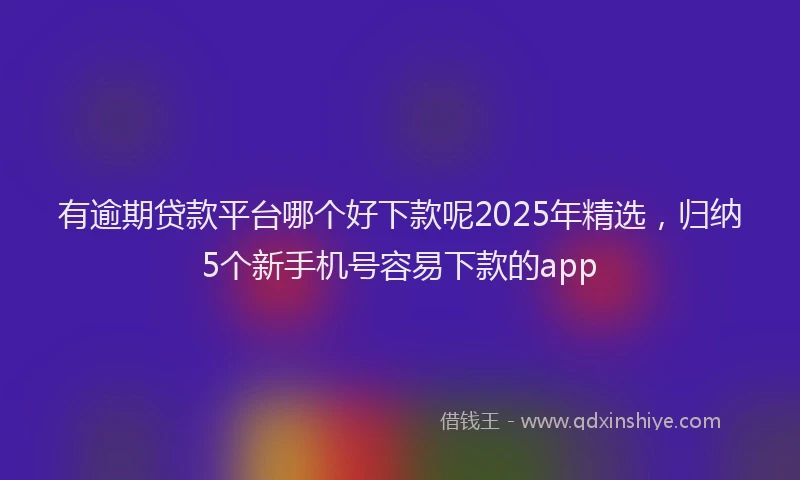 有逾期贷款平台哪个好下款呢2025年精选，归纳5个新手机号容易下款的app