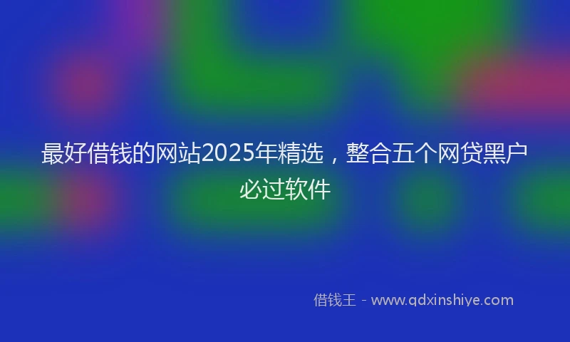 最好借钱的网站2025年精选，整合五个网贷黑户必过软件