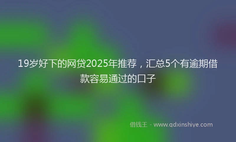 19岁好下的网贷2025年推荐，汇总5个有逾期借款容易通过的口子
