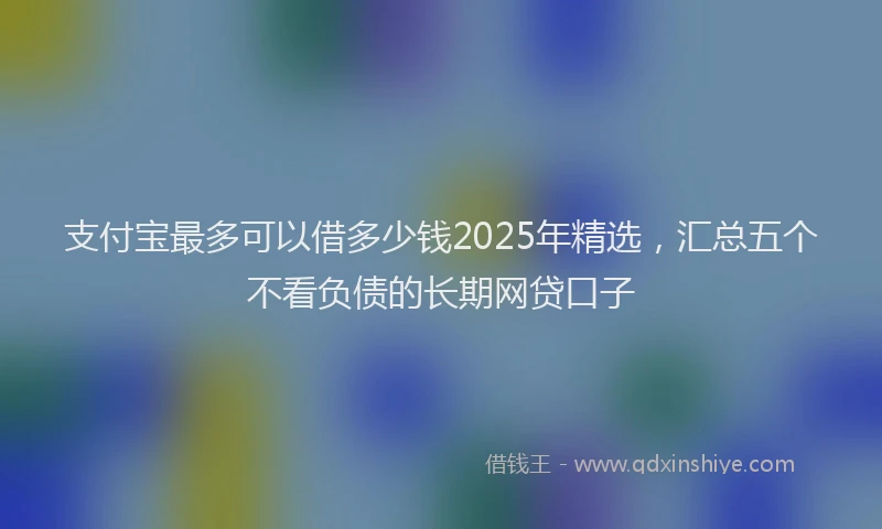 支付宝最多可以借多少钱2025年精选，汇总五个不看负债的长期网贷口子