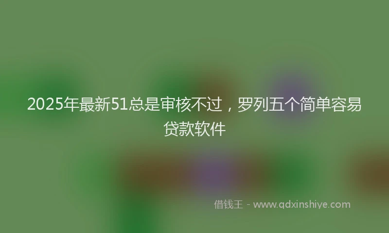 2025年最新51总是审核不过，罗列五个简单容易贷款软件