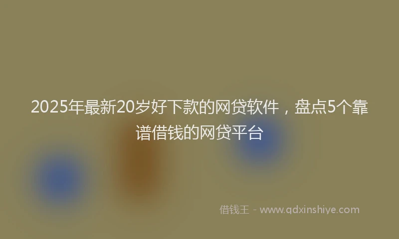 2025年最新20岁好下款的网贷软件，盘点5个靠谱借钱的网贷平台