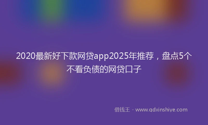 2020最新好下款网贷app2025年推荐，盘点5个不看负债的网贷口子