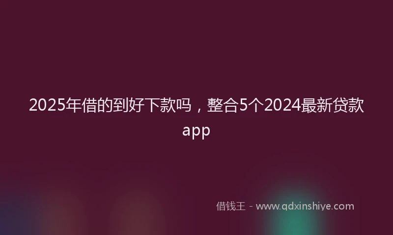 2025年借的到好下款吗，整合5个2024最新贷款app