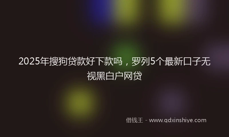 2025年搜狗贷款好下款吗，罗列5个最新口子无视黑白户网贷