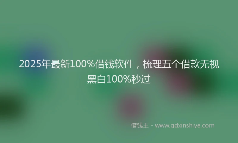 2025年最新100%借钱软件，梳理五个借款无视黑白100%秒过