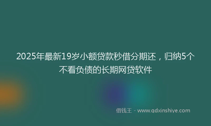 2025年最新19岁小额贷款秒借分期还，归纳5个不看负债的长期网贷软件