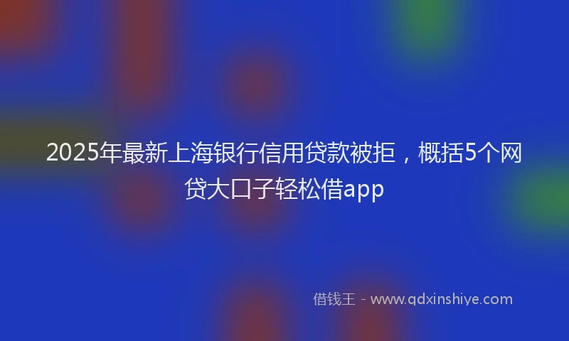 2025年最新上海银行信用贷款被拒，概括5个网贷大口子轻松借app
