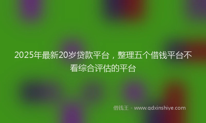 2025年最新20岁贷款平台，整理五个借钱平台不看综合评估的平台