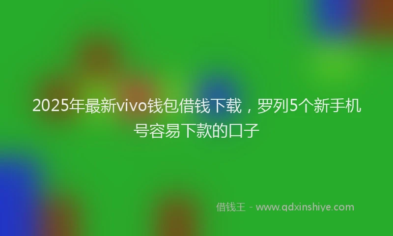 2025年最新vivo钱包借钱下载，罗列5个新手机号容易下款的口子