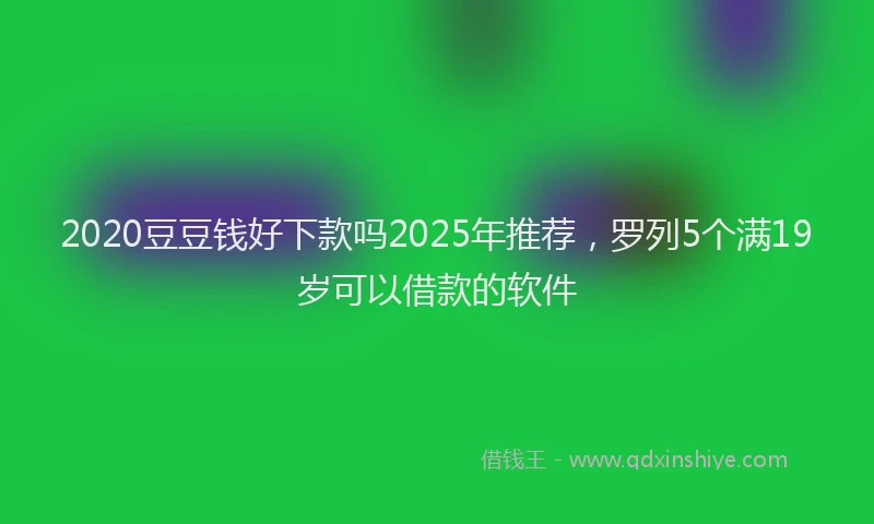2020豆豆钱好下款吗2025年推荐，罗列5个满19岁可以借款的软件