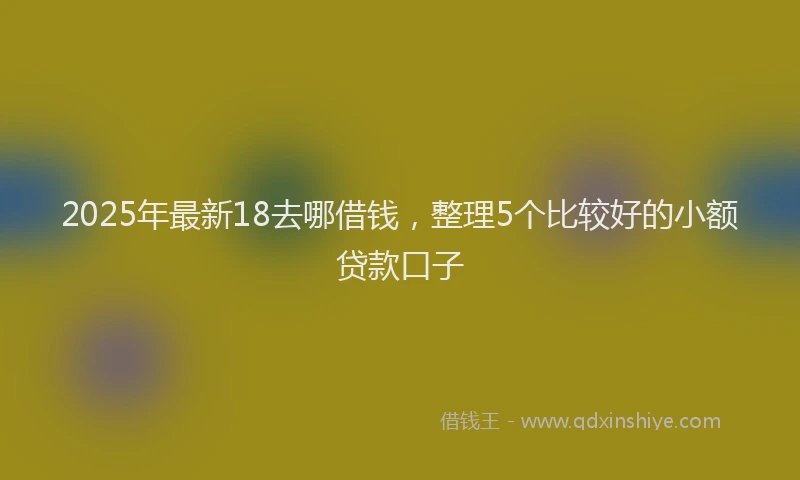 2025年最新18去哪借钱，整理5个比较好的小额贷款口子