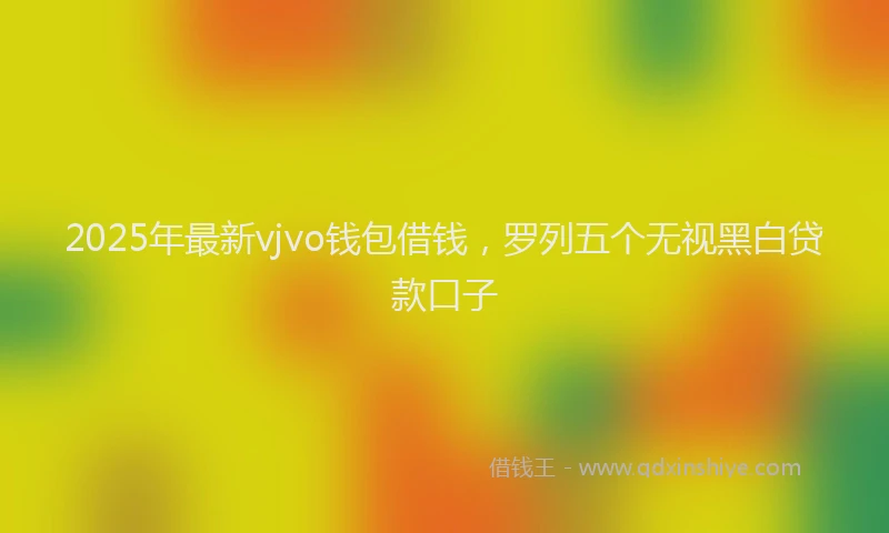 2025年最新vjvo钱包借钱，罗列五个无视黑白贷款口子
