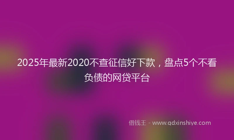 2025年最新2020不查征信好下款，盘点5个不看负债的网贷平台