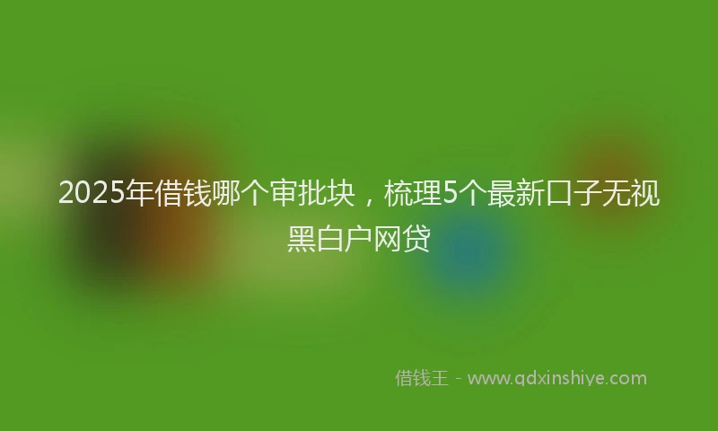 2025年借钱哪个审批块，梳理5个最新口子无视黑白户网贷