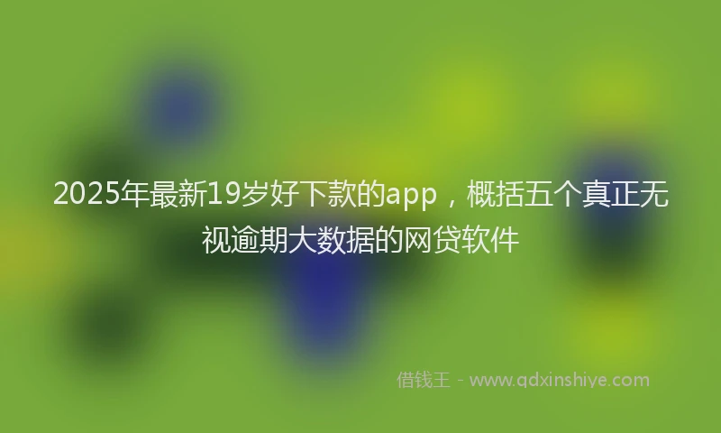 2025年最新19岁好下款的app，概括五个真正无视逾期大数据的网贷软件