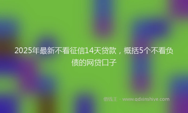 2025年最新不看征信14天贷款，概括5个不看负债的网贷口子