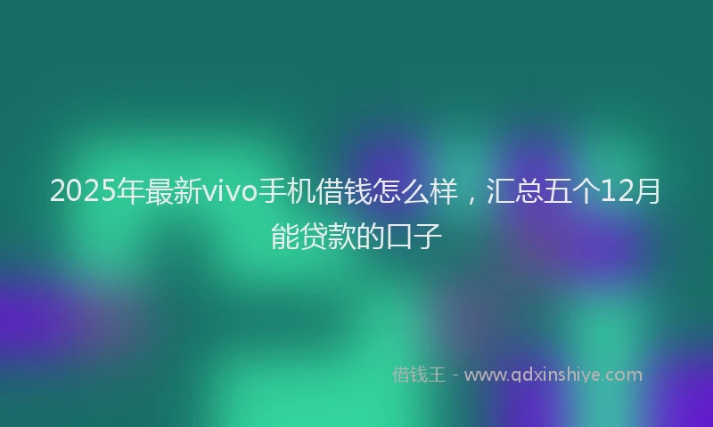 2025年最新vivo手机借钱怎么样，汇总五个12月能贷款的口子