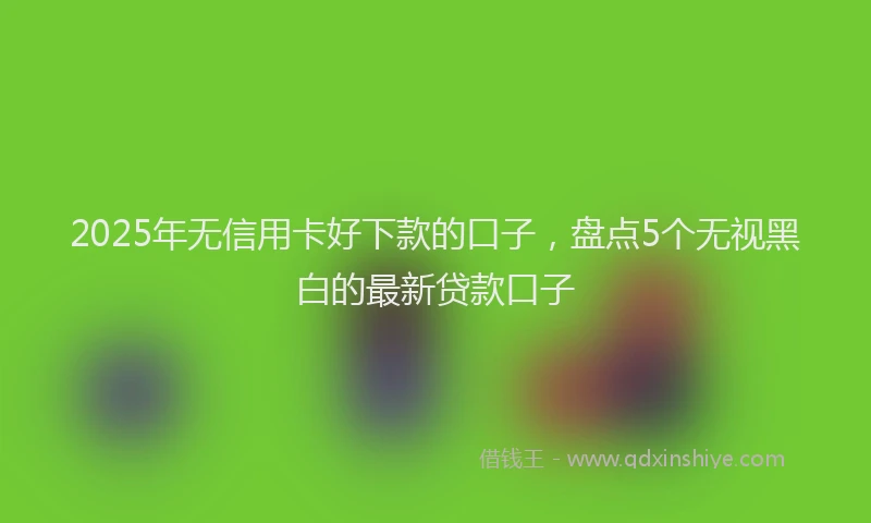 2025年无信用卡好下款的口子，盘点5个无视黑白的最新贷款口子