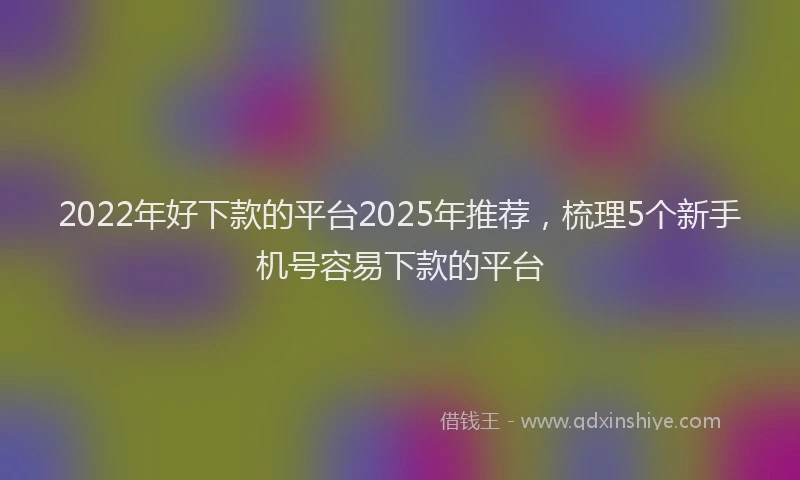 2022年好下款的平台2025年推荐，梳理5个新手机号容易下款的平台