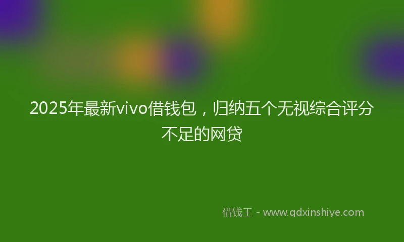 2025年最新vivo借钱包，归纳五个无视综合评分不足的网贷