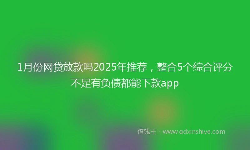 1月份网贷放款吗2025年推荐，整合5个综合评分不足有负债都能下款app