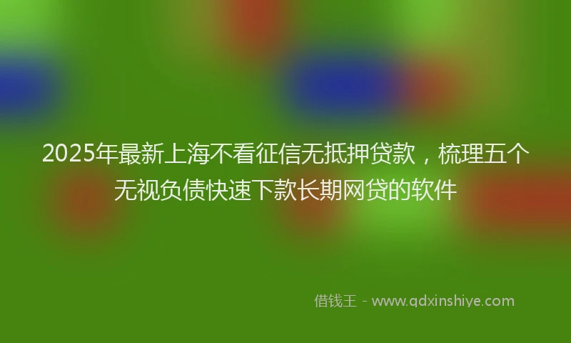2025年最新上海不看征信无抵押贷款，梳理五个无视负债快速下款长期网贷的软件