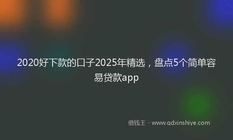 2020好下款的口子2025年精选，盘点5个简单容易贷款app