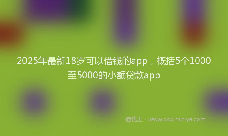 2025年最新18岁可以借钱的app，概括5个1000至5000的小额贷款app