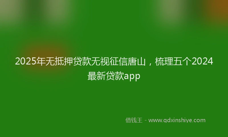 2025年无抵押贷款无视征信唐山，梳理五个2024最新贷款app