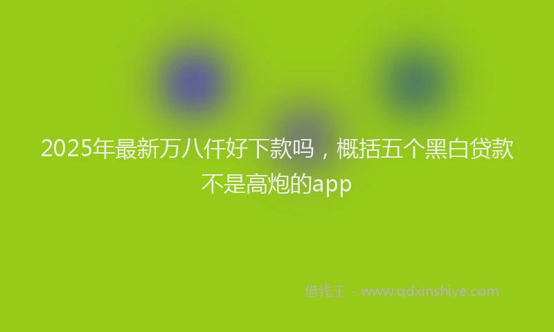 2025年最新万八仟好下款吗，概括五个黑白贷款不是高炮的app