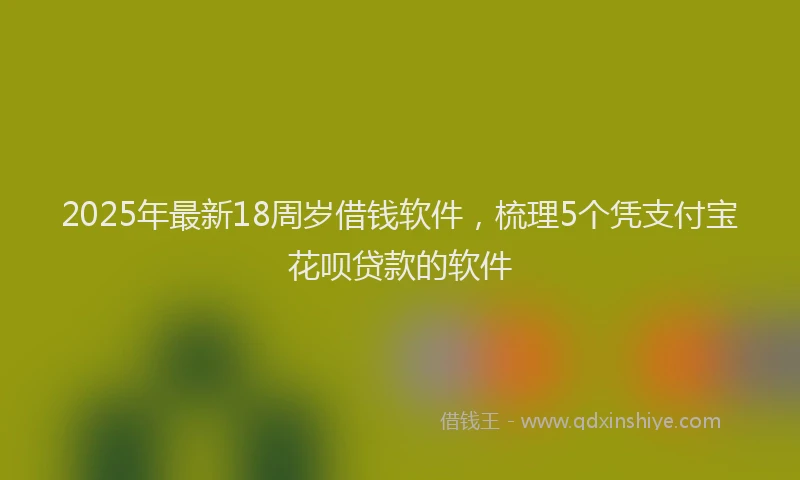 2025年最新18周岁借钱软件，梳理5个凭支付宝花呗贷款的软件