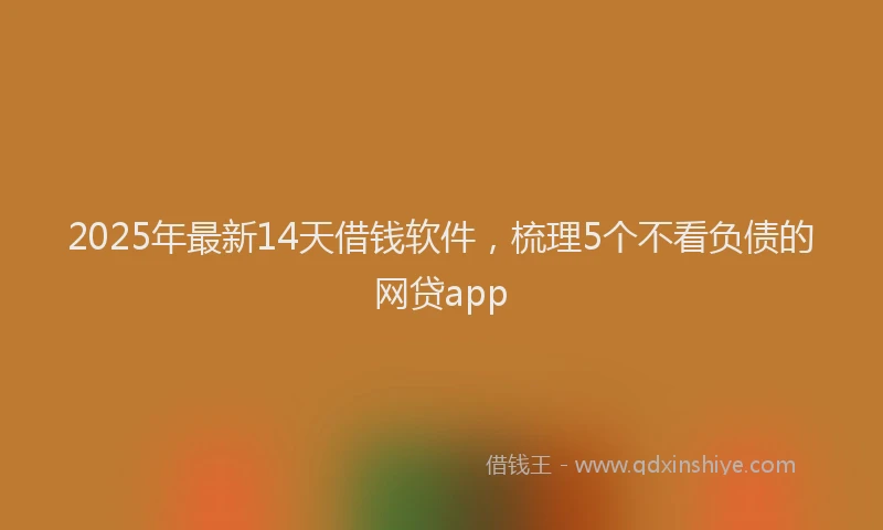 2025年最新14天借钱软件，梳理5个不看负债的网贷app