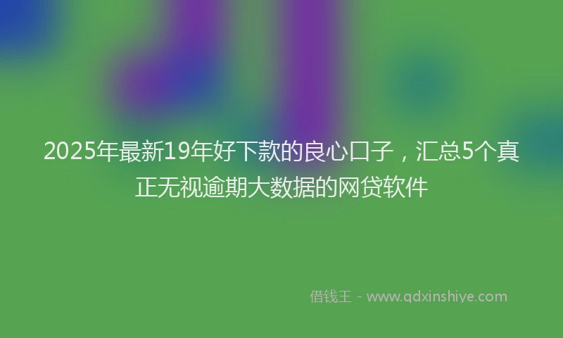 2025年最新19年好下款的良心口子，汇总5个真正无视逾期大数据的网贷软件