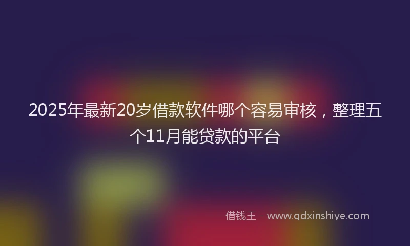 2025年最新20岁借款软件哪个容易审核，整理五个11月能贷款的平台