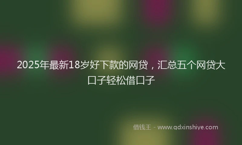 2025年最新18岁好下款的网贷，汇总五个网贷大口子轻松借口子