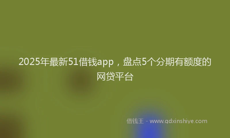 2025年最新51借钱app，盘点5个分期有额度的网贷平台